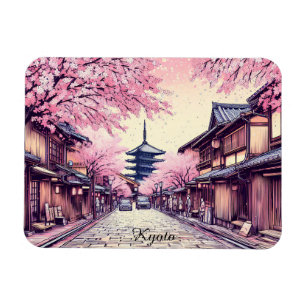 Kyoto Japan Kirschblütenlandschaft Magnet