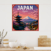 🌸 Kyoto Japan Kirschblütenzeit 🌸 Poster (Küche)