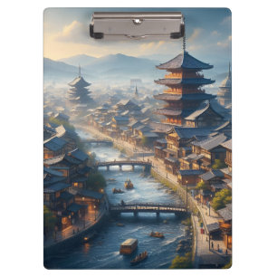 Kyoto Japan Landschaft Reise Vintage Klemmbrett