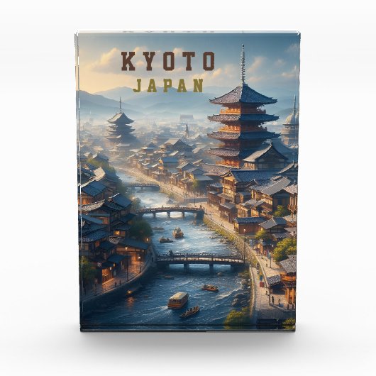 Kyōto Japan Landschaftsreise Vintag Fotoblock (Vorderseite)