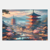 Kyōto Japan Landschaftsreise Vintag Geschenkpapier Set (Vorderseite 3)