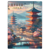 Kyōto Japan Landschaftsreise Vintag Klemmbrett (Rückseite)