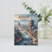 Kyōto Japan Landschaftsreise Vintag Postkarte (Stehend Vorderseite)