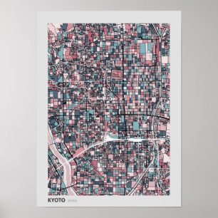 Kyoto Japan Map Poster