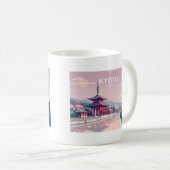 Kyōto Japan Pastell Travel Design Kaffeetasse (VorderseiteRechts)