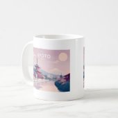 Kyōto Japan Pastell Travel Design Kaffeetasse (Vorderseite Links)