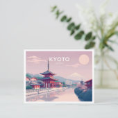 Kyōto Japan Pastell Travel Design Postkarte (Stehend Vorderseite)