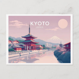 Kyōto Japan Pastell Travel Design Postkarte