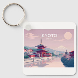 Kyōto Japan Pastell Travel Design Schlüsselanhänger