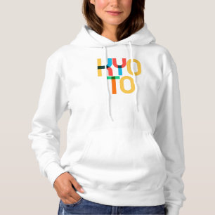Kyoto Japan Pop-Art Buchstaben Hoodie