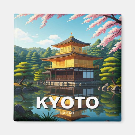 Kyōto Japan Reise Kinkakuji Golden Pavillon Magnet (Vorne)