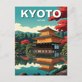 Kyōto Japan Reise Kinkakuji Golden Pavillon Postkarte