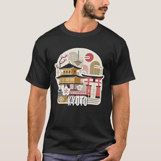 Kyōto Japan Reise Kinkatsuji Golden Pavillon T-Shirt (Vorderseite)