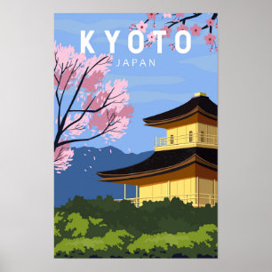Kyoto Japan Reise Vintage Kunst Poster