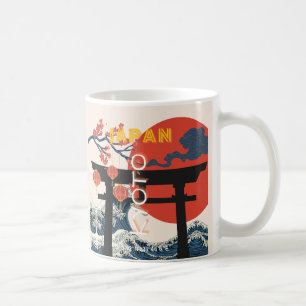 Kyōto Japan Reisekunst, Retro Reisekunst Kaffeetasse
