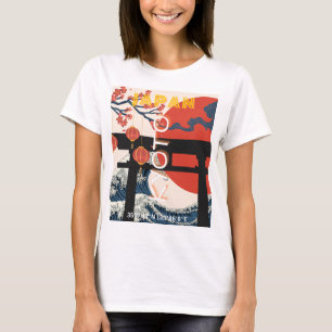 Kyōto Japan Reisekunst, Retro Reisekunst T-Shirt