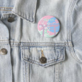 Kyōto Japan Reisekunst, rosa Preppy Art Button (Beispiel)