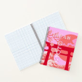 Kyōto Japan Reisekunst, rosa Retro Art Notizblock (Innenseite)