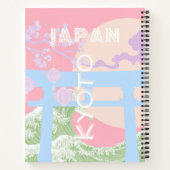 Kyōto Japan Reisen Kunst, rosa Pastellfarben Kunst Notizblock (Rückseite)