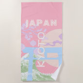 Kyōto Japan Reisen Kunst, rosa Pastellfarben Kunst Strandtuch (Vorderseite)