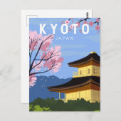 Kyoto Japan Reisen Vintage Kunst Postkarte (Vorne/Hinten)