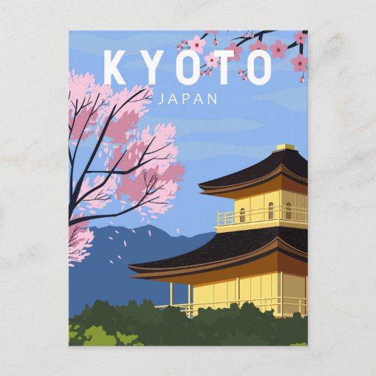 Kyoto Japan Reisen Vintage Kunst Postkarte (Vorderseite)