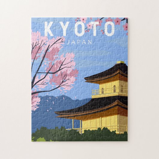 Kyoto Japan Reisen Vintage Kunst Puzzle (Vertikal)