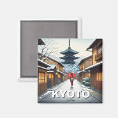 Kyōto Japan Reisen Yasaka Shrine Magnet (Vorderseite/Rückseite)