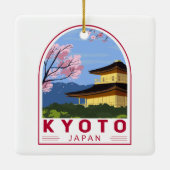 Kyōto Japan Reiseroutensemblem Keramikornament (Rückseite)