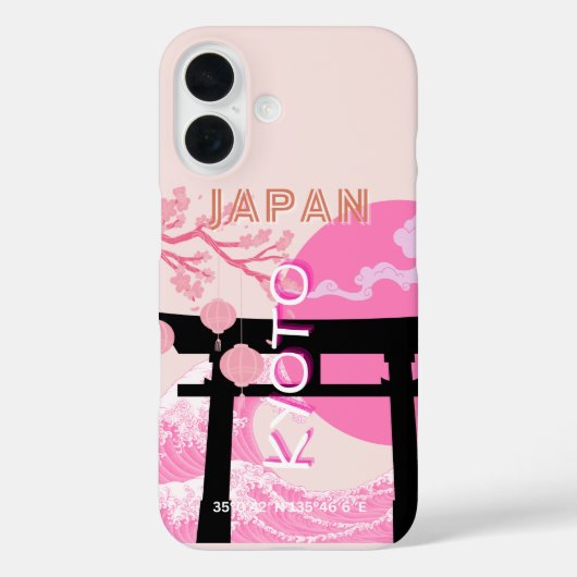 Kyōto Japan Rosa Reisekunst Case-Mate iPhone Hülle (Rückseite)