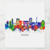 Kyoto Japan Skyline Weinetikett (Einzelnes Label)