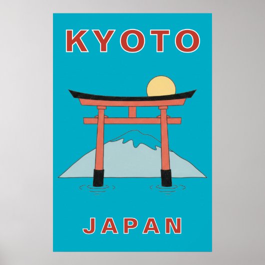 Kyoto Japan Torii Gate Art Minimalist Travel Poster (Vorne)