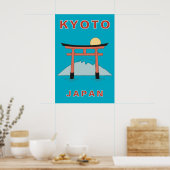 Kyoto Japan Torii Gate Art Minimalist Travel Poster (Küche)