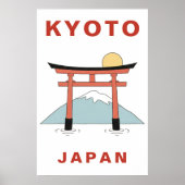 Kyoto Japan Torii Gate Art Minimalist Travel Poster (Vorne)