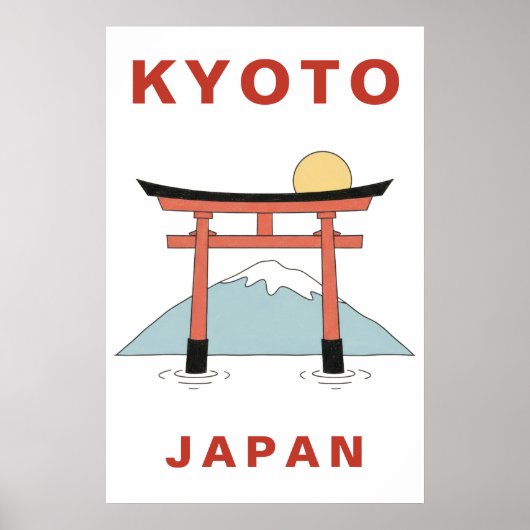 Kyoto Japan Torii Gate Art Minimalist Travel Poster (Vorne)