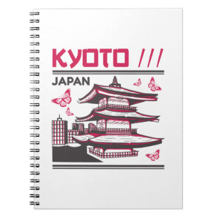 Kyoto Japan Traditioneller Tempel Urbaner Kunstent Notizblock