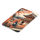 Kyoto Japan Travel Autumn Temple Retro Personalize Magnet (Linke Seite)