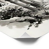 Kyoto Japan Tusche-Landschaft Poster (Ecke)