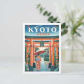 Kyoto Japan Vintag berühmter Reiseort Postkarte (Stehend Vorderseite)