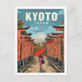 Kyoto Japan Vintag berühmter Reiseort Postkarte (Vorderseite)
