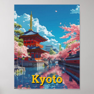 Kyoto Japan Vintage Reise Poster