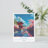 Kyoto Japan Vintage Travel Postkarte (Stehend Vorderseite)