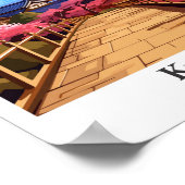 Kyōto Japan Vintage Travel Potrait Illustration Poster (Ecke)