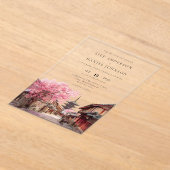 Kyoto Japan Watercolor Destination Wedding Acryleinladungen (Ablage )
