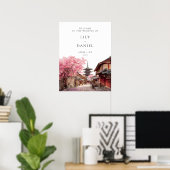Kyoto Japan Wedding Welcome Sign Poster (Heimbüro)
