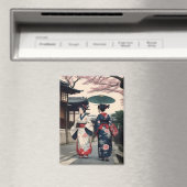 Kyoto Kimono Spring Walk Magnet (In Situ (Geschirrspüler))
