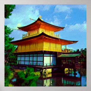 Kyoto - KINKAU - Goldener Pavillon Poster