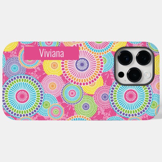 Kyoto-Muster mit Individuelle Name Case-Mate iPhone Hülle (Rückseite (Horizontal))