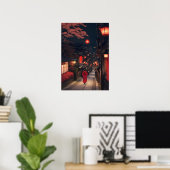 Kyoto Nachtlaternen Poster (Heimbüro)
