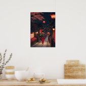 Kyoto Nachtlaternen Poster (Küche)